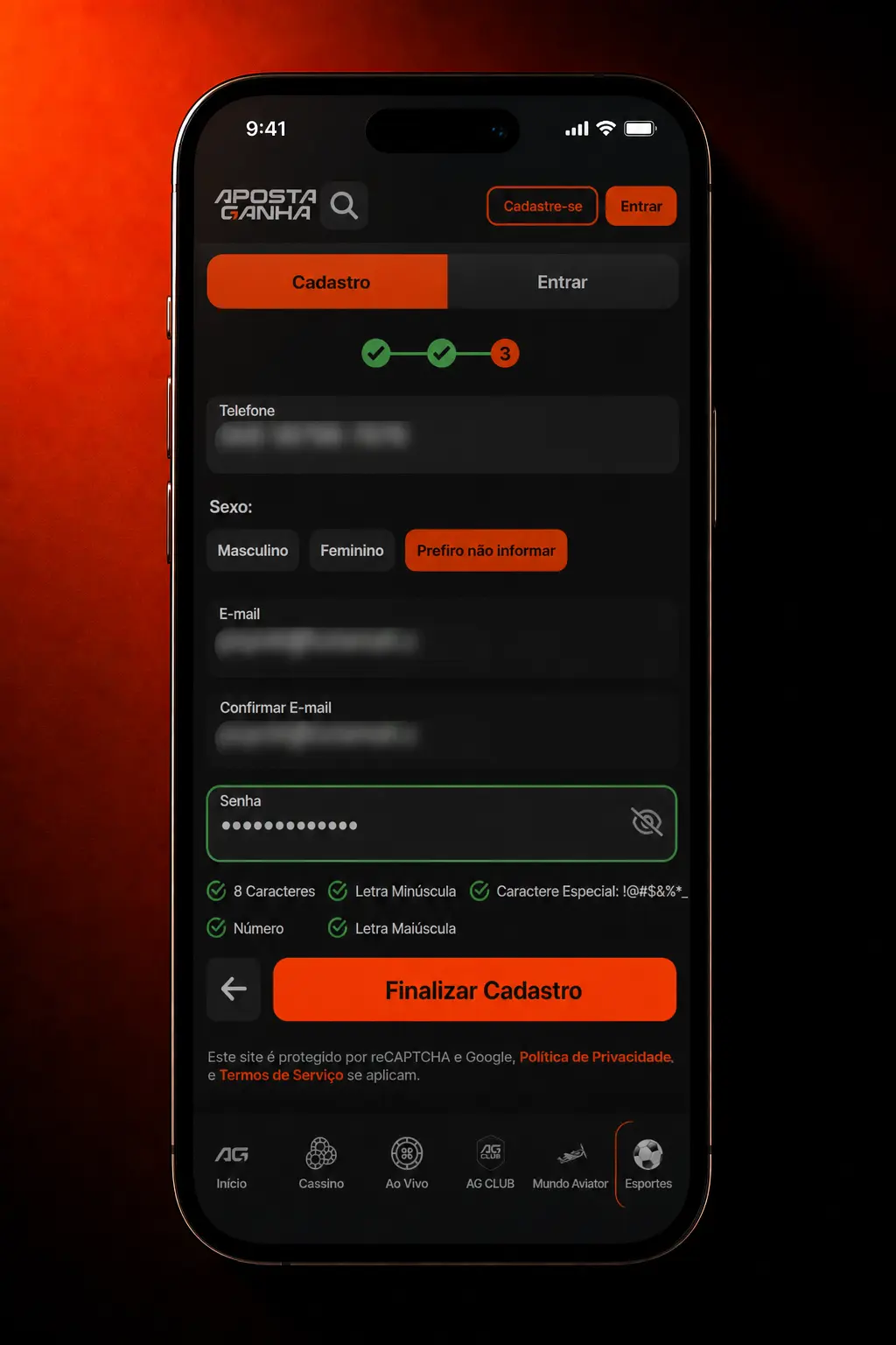 Aplicativo Aposta Ganha exibindo mercados de apostas em Fórmula 1 com odds e notificações push