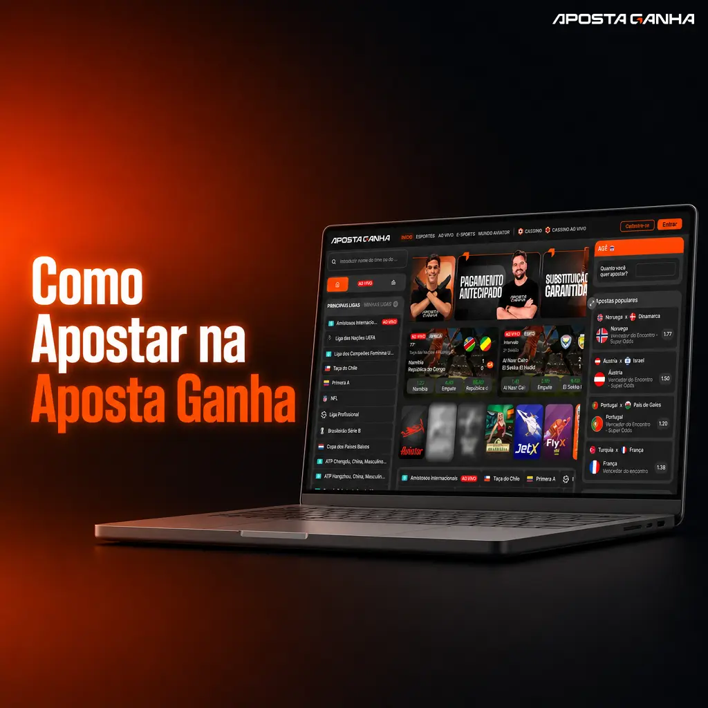 Guia passo a passo de como apostar na Aposta Ganha: cadastro, depósito, escolha do mercado e confirmação da aposta.