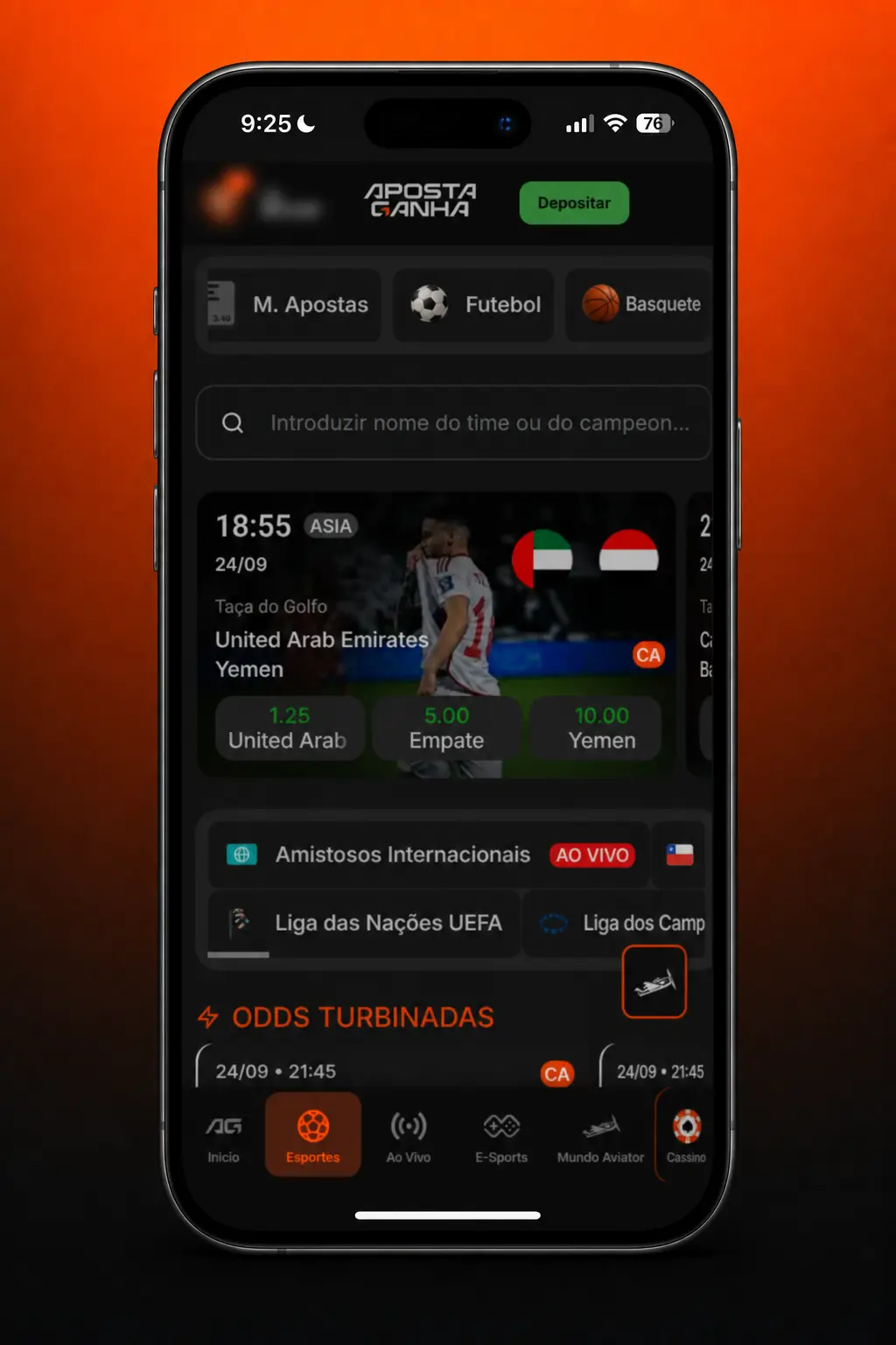 Passo a passo de como apostar no aplicativo Aposta Ganha, do login até a confirmação do bilhete.