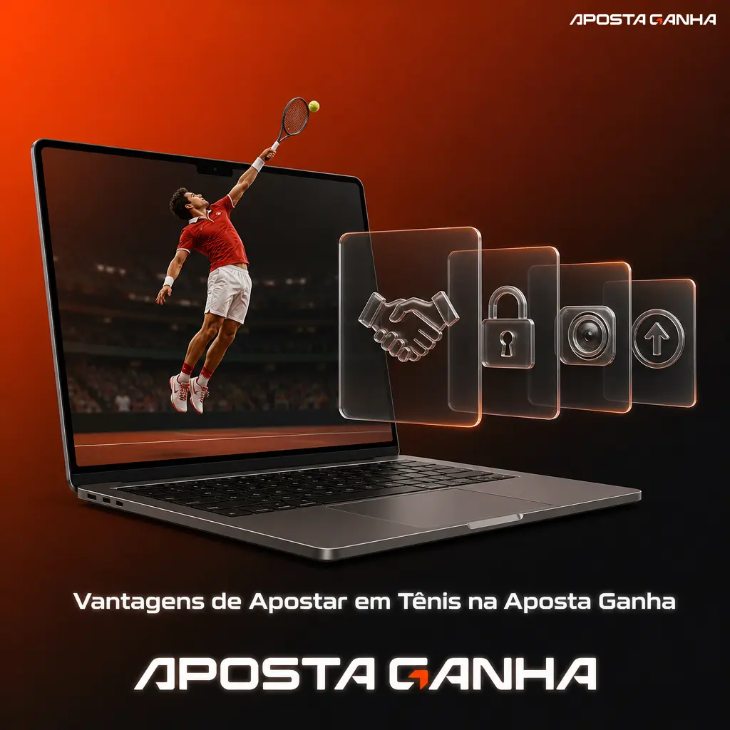 Vantagens de apostar em tênis na Aposta Ganha: odds ATP/WTA, transmissão ao vivo, cash out, PIX rápido e suporte 24h.